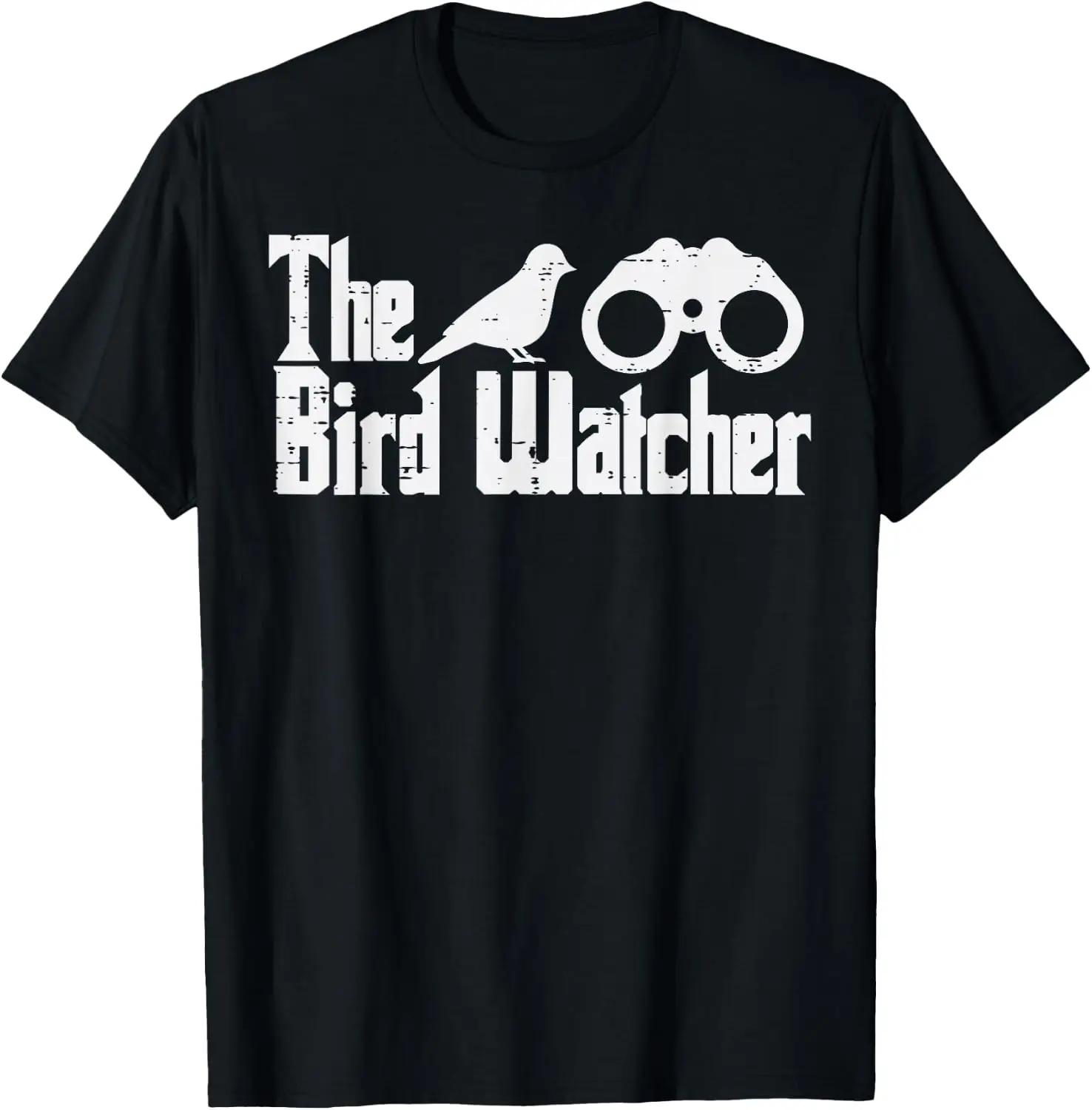 The Bird Watcher Funny Birdwatching Birder Men Women Kids T-Shirt Vintage Style Graphic T‑Shirt, Retro Tee, 100% Cotton Soft Lightweight Crew Neck Unisex Casual Short Sleeve Tops For Men Women Daily Wear