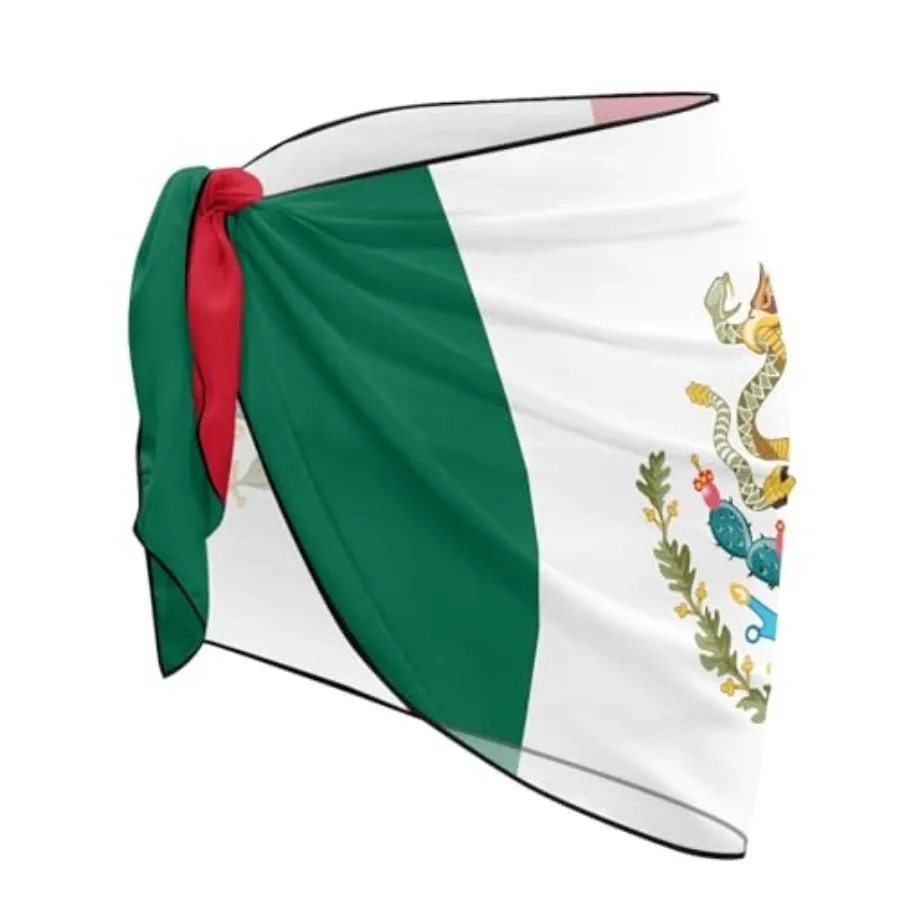 

Пляжная накидка-саронг для женщин, прозрачная короткая юбка-парео для купальника