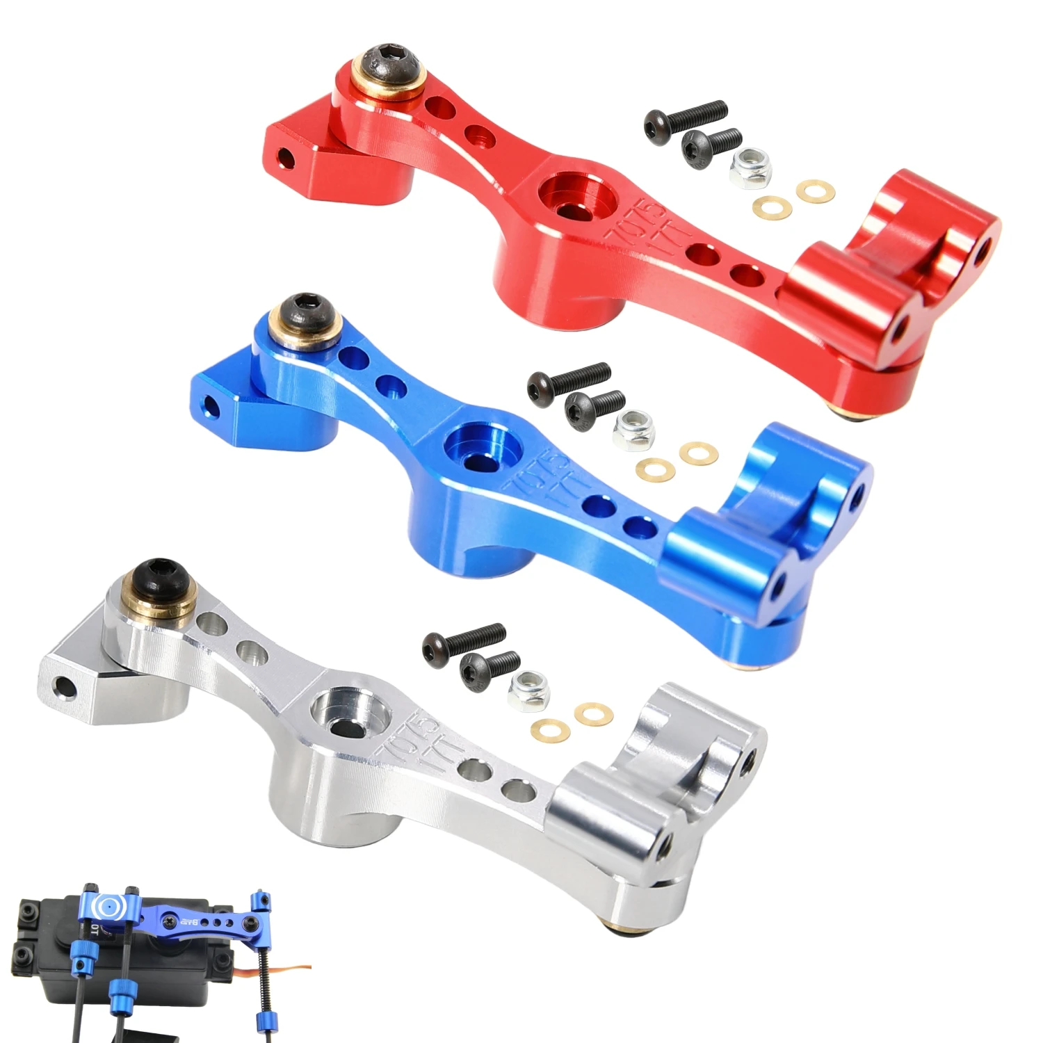 GTBRacing CNC Aluminium 7075 Metall 15T / 17T Gas Servo Arm für 1/5 RC Auto Losi 5ive t Upgrade Teil – Detail 2