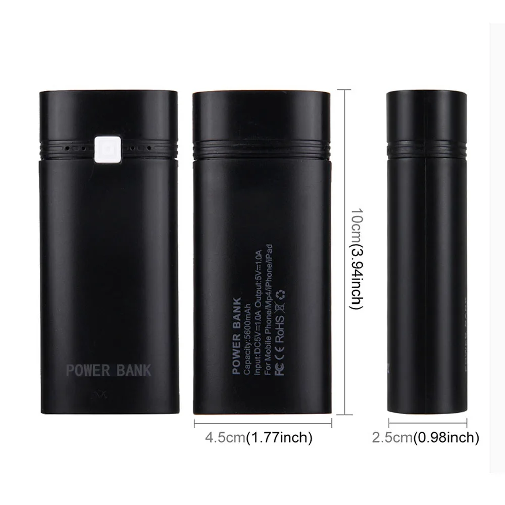 

USB Mobile Phone Charging DIY Shell 2x 18650 Power Bank Box Detachable 18650 Battery Holder Charging Box with Indicator Light