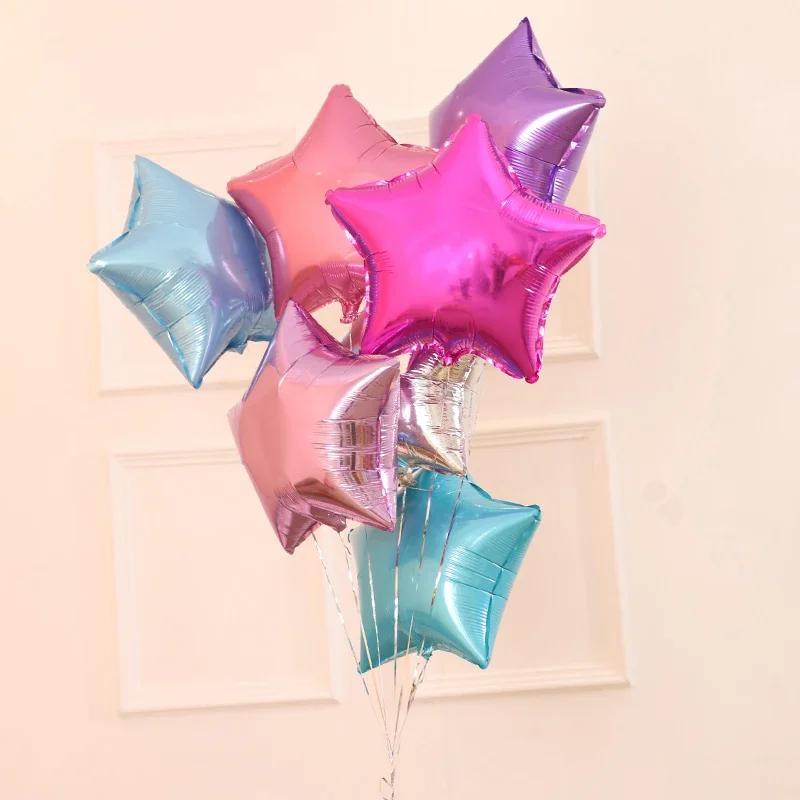 10PCS 18inch Five Pointed Star Aluminum Foil Balloons Rose Gold  Balloon Child Adult Birthday Wedding Decor Party Supplies