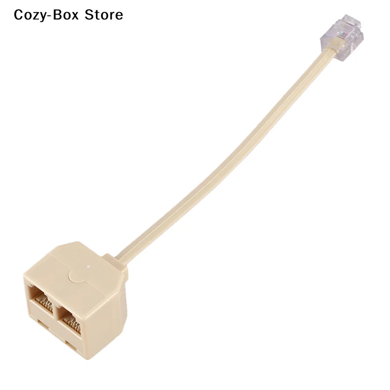 [ZY]1 x RJ11 Splitter Telephone Splitter RJ11 6P4C 1 Male To 2 Female Adapter RJ11 To RJ11 Separator Phone Accessories[ZY]