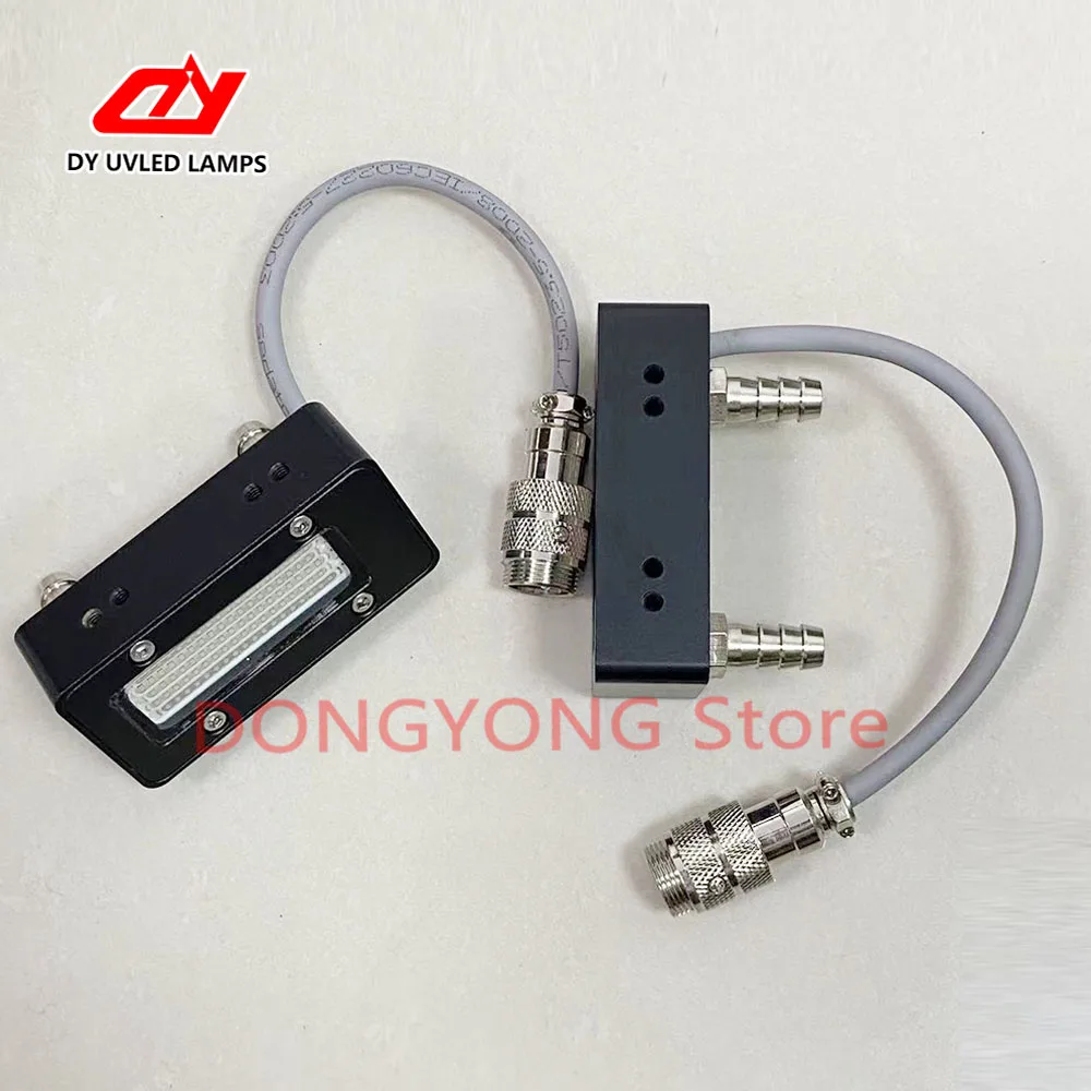 2pcs UV LED Curing lamp Water cooler system with power supply box for Flat printer TX800 XP600 printheads Gen5 Ricoh Nozzle Lamp