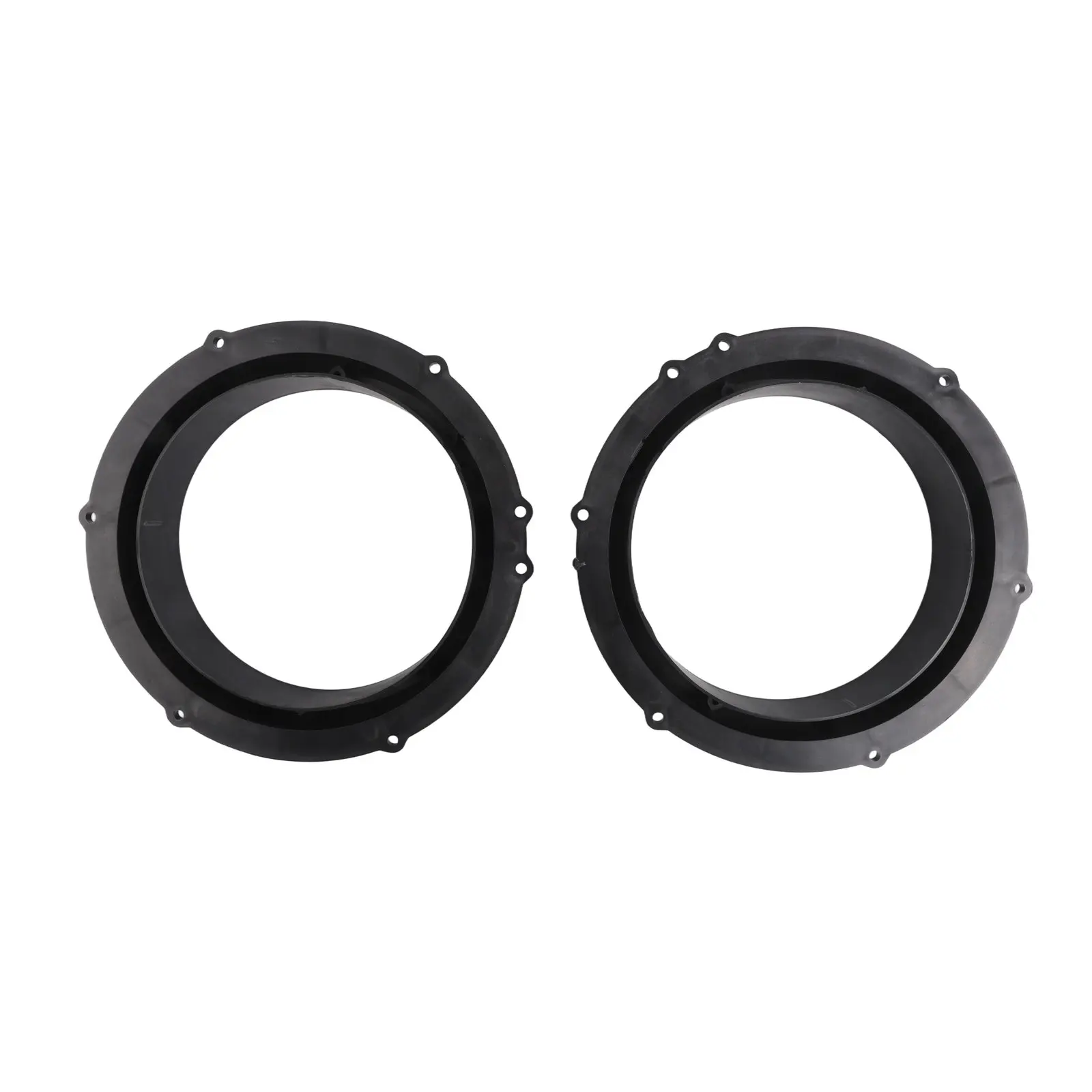 Car Audio System Car Speaker Spacer 6.5 Inch Speaker Car Sound System Upgrade Kit Black Plastic Material Easy Installation