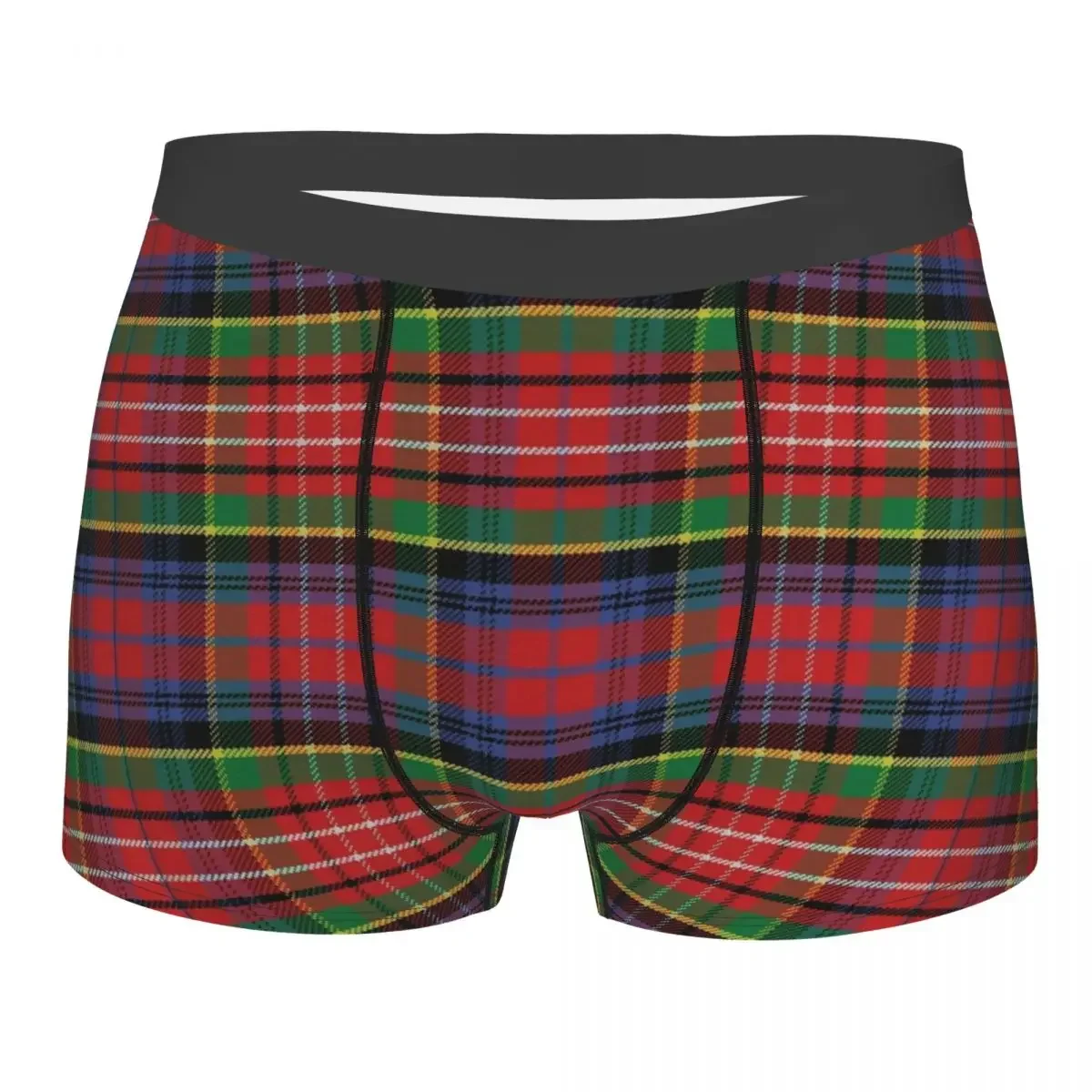 Classic Scottish Tartan Plaid Pattern Men's Boxer Briefs Highly Breathable Underpants Top Quality 3D Print Shorts Gift Idea