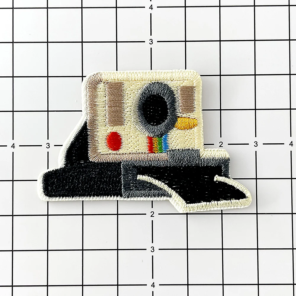 Camera Iron on Patches Embroidered Patch for Cloth Badge Garment Appliques DIY Accessory Patches Stickers for Clothes