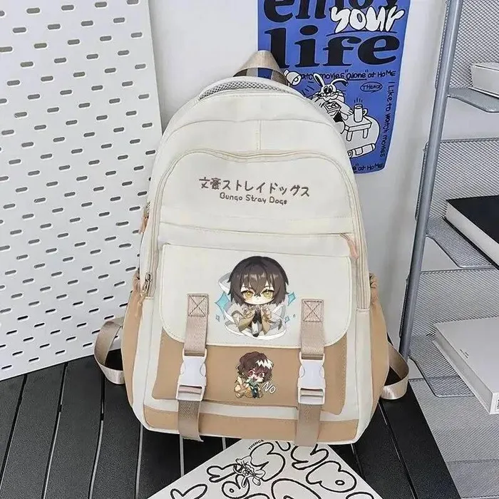 

Дышащая сетка, черный, синий, Bungo Bungou, бродячие собаки, школьные сумки, рюкзаки большой вместимости, аниме-игра