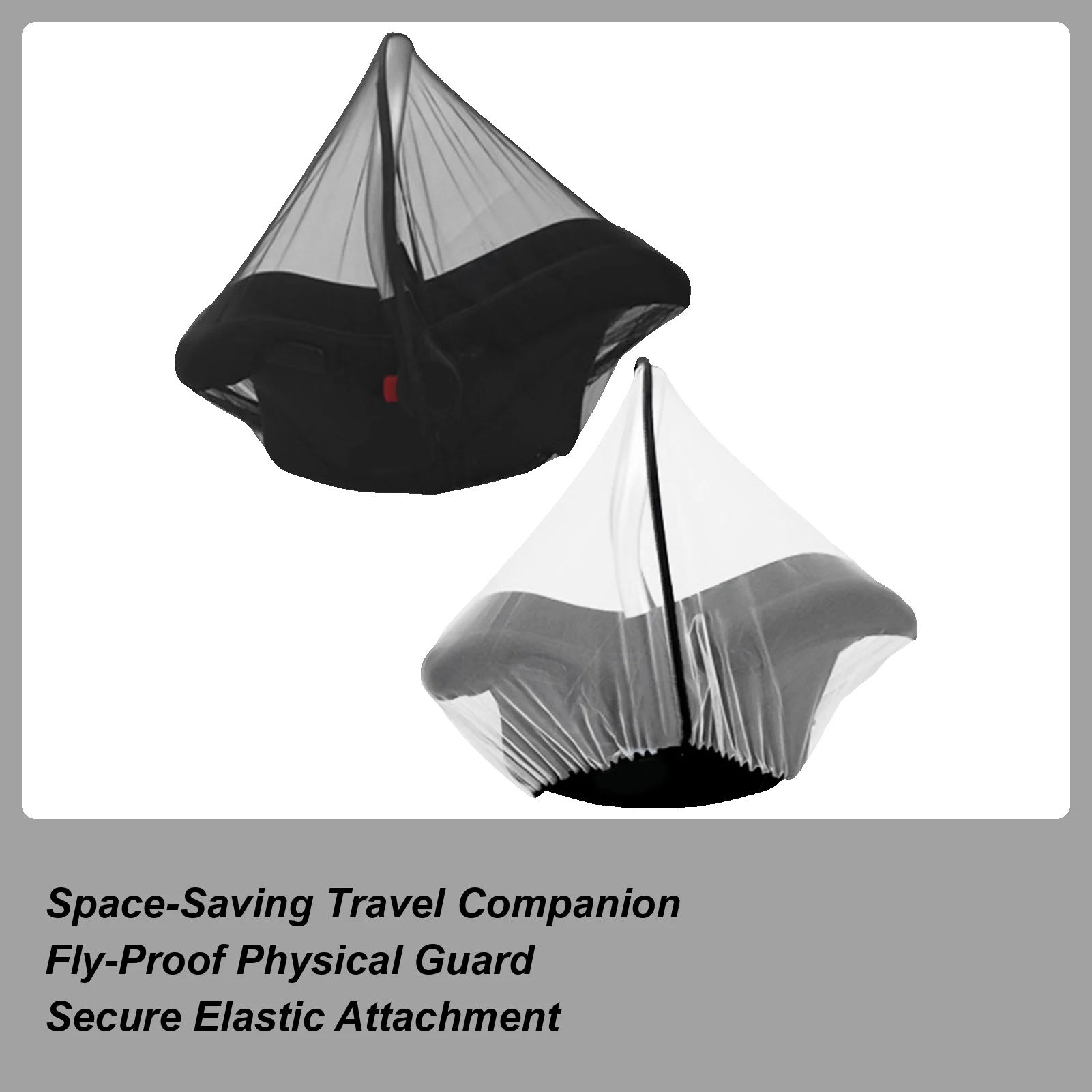 Fly Net For Bassinet Fly Netting For Stroller Baby Fine Mesh Elastic Barrier With Storage Bag For Cradles Bassinets Car Seats