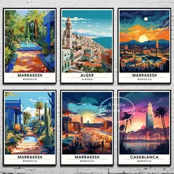 Morocco Travel Prints Impression of Travel Algiers Marrakech Canvas Painting Wall Art Living Room Bedroom Bar Home Decor Gifts