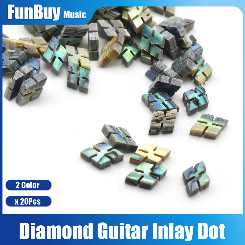 20pcs Diamond 5*9mm Acoustic Electric Guitars Fretboard Inlay Dot Abalone Fingerboard Dot Inlay Guitar Accessories