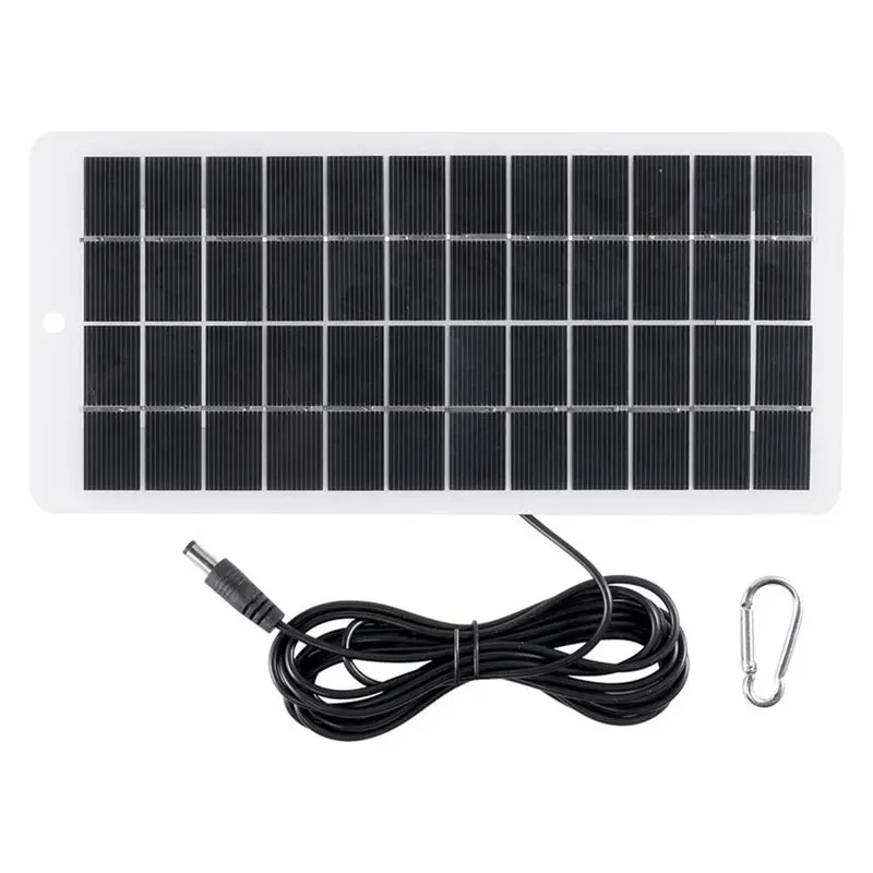 A74E-5W 12V Solar Panel Polysilicon Panels Outdoor Solar Battery Portable Solar Panel With DC Port For 3.7V Battery