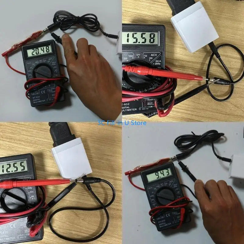 G8TA DC5.5x2.1mm to TypeC Input Cable for WiFi Router Speaker LED Light 9V 12V 15V20V