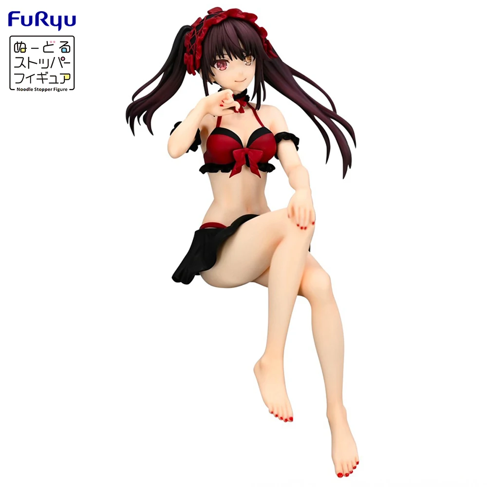 Original New FuRyu Noodle Stopper Figure Kurumi Tokisaki (Swimsuit Ver.) (Date A Live V) 15cm Collectible Anime Model Toys