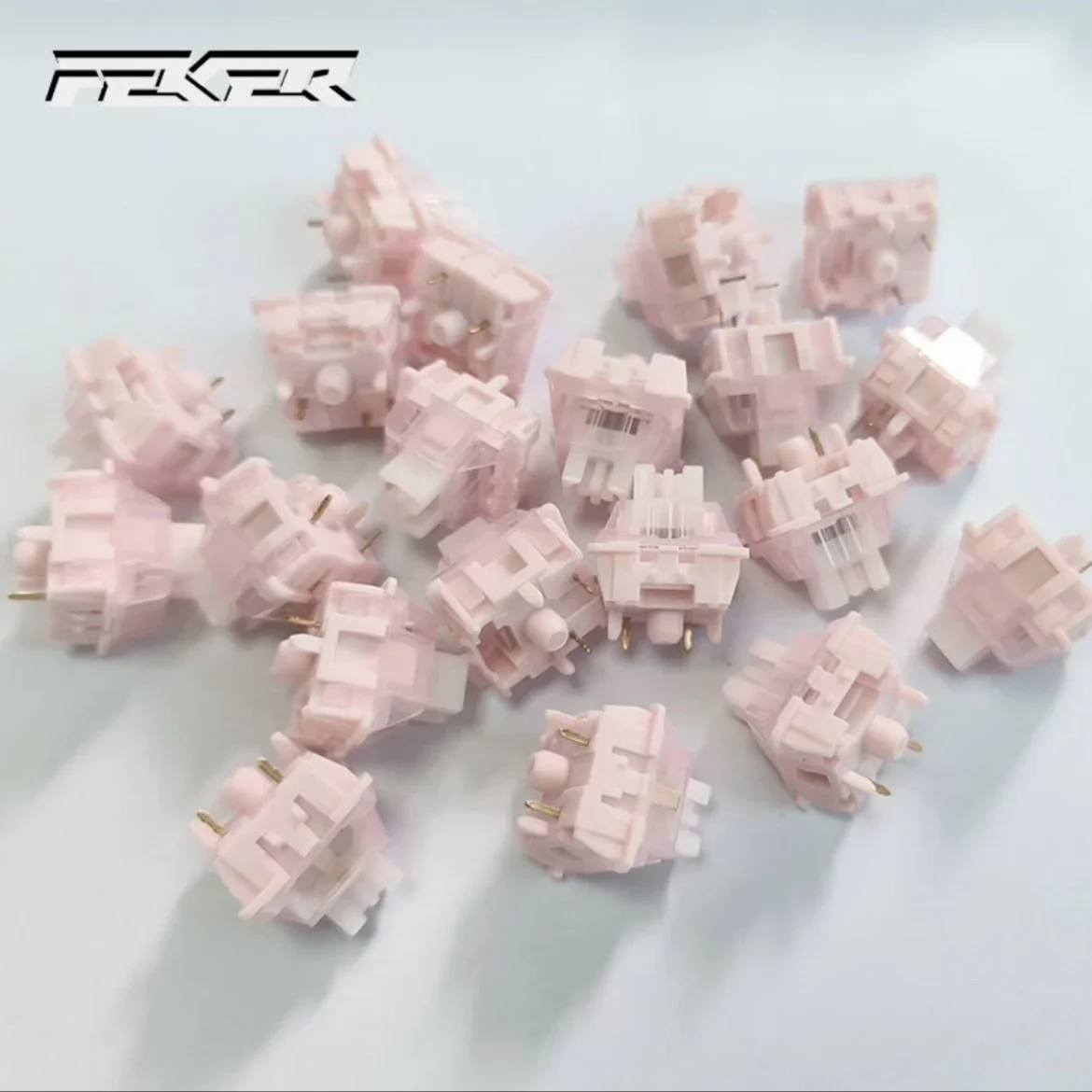 FEKER Aphonia Slient Pink Linear Switch 5 Pins 45g Mechanical Keyboard DIY Custom Accessories Switches Fine Lubrication Hot swap