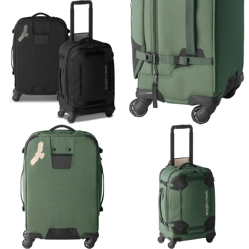

durable 4-wheel spinner luggage for travel - easy rolling wheels, secure locking zippers, and spacious interior storage