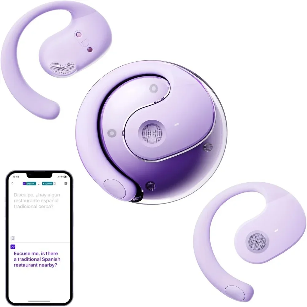 Open-ear Wireless Bone Conduction Headphones, Ear-hook Design, Perfect for Commuting & Workouts