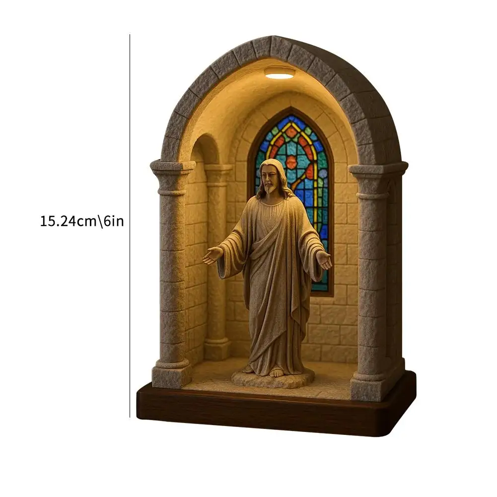 مريم العذراء الراتنج زخرفة الصمام ضوء ماري الكاثوليكية مريم آخر الأم مريم تمثال الفن مريم الديكور