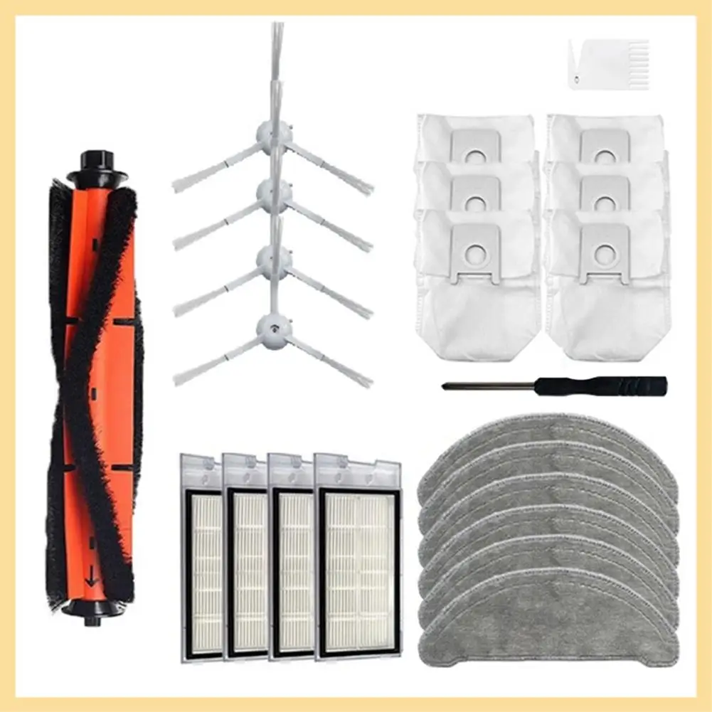 

ХОРОШАЯ сменная роликовая щетка, боковые щетки, фильтры HEPA, совместимые с аксессуарами для робота-пылесоса Roidmi Eve Plus