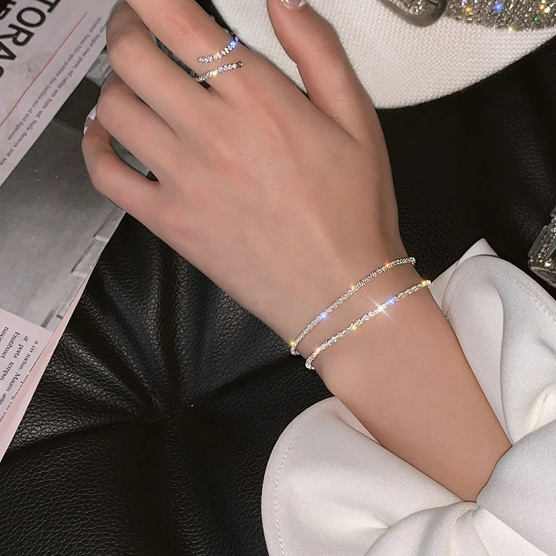 Original Silver 925 Certified Luxury Woman Jewelry 45cm Chains Necklace For Women Bling Bling Designer Necklaces Female Gift