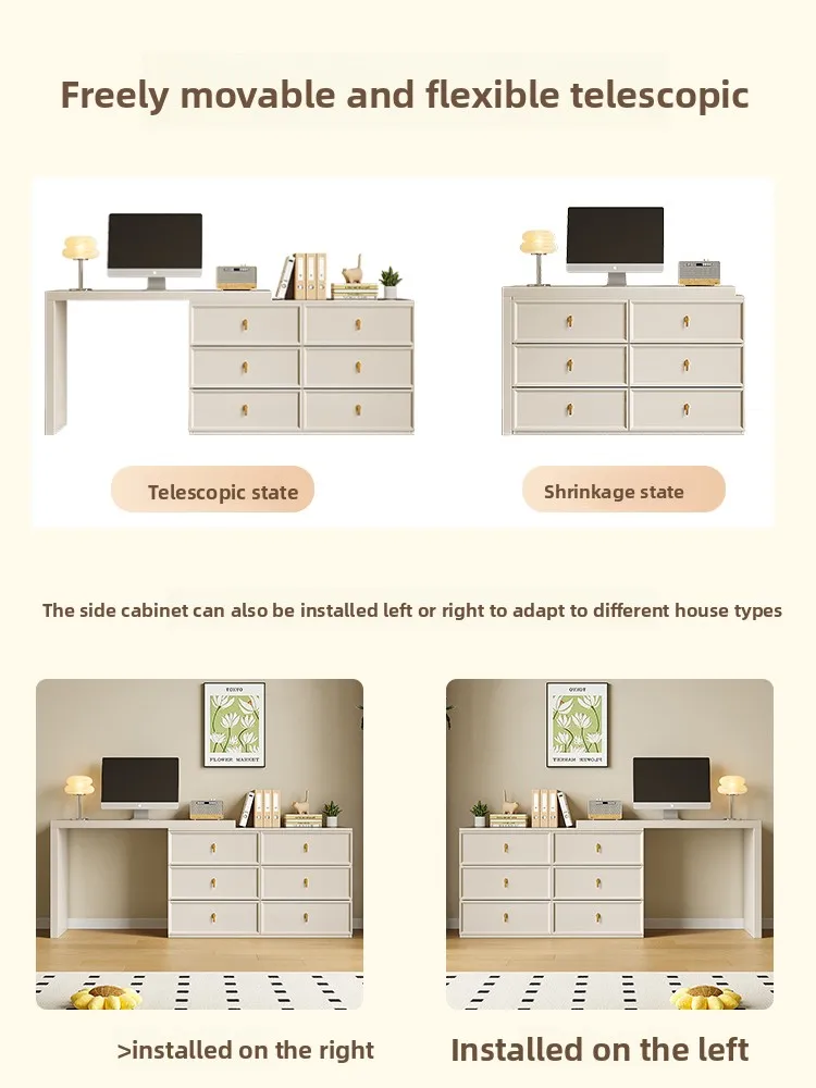 Yjq double book learning corner computer table bedroom household long writing table chest dresser integrated