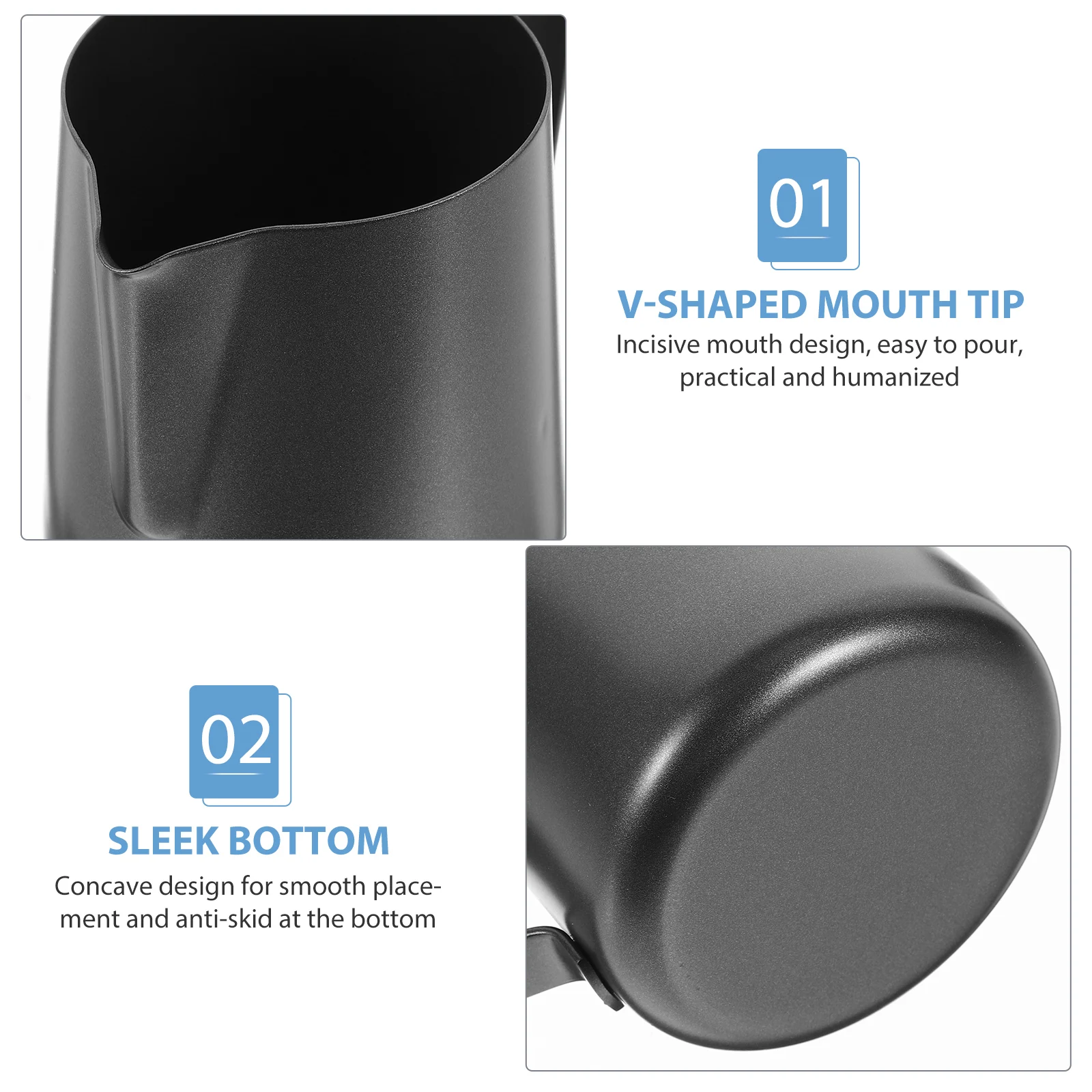 

Stainless Frothing Pitcher Durable Milk Frother Cup Espresso Machine Suitable for Home Cafes Lightweight Easy Clean