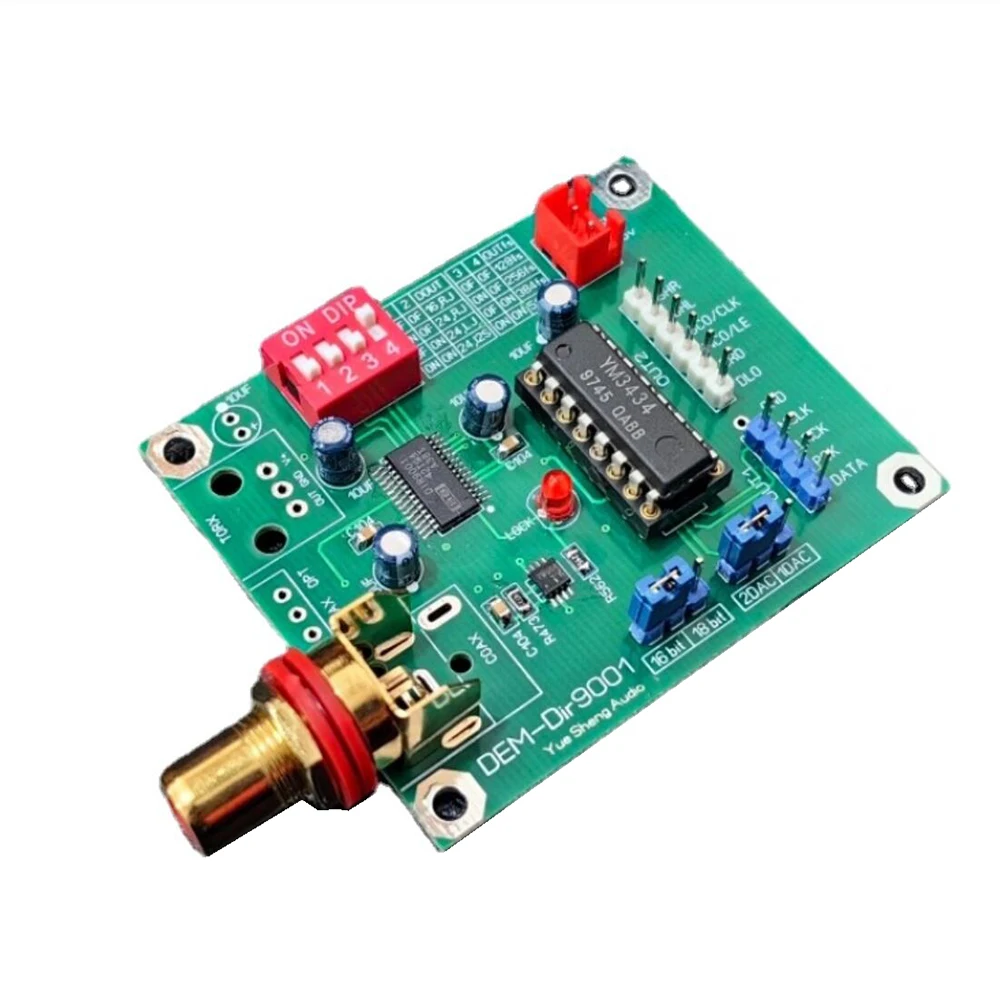 DIR9001+YM3434 Digital Reception PCM56 DAC Decoder Board Fiber Coaxial Input To IIS Output 24bit 96K