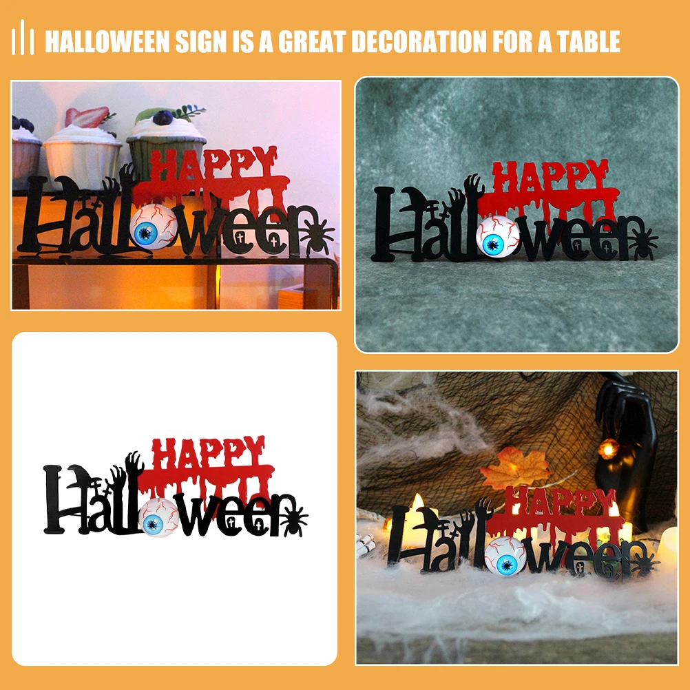 

Halloween Iron Table Sign Detailed Iron Halloween Holiday Decoration Indoor Tabletop Ornament Halloween Home Decor