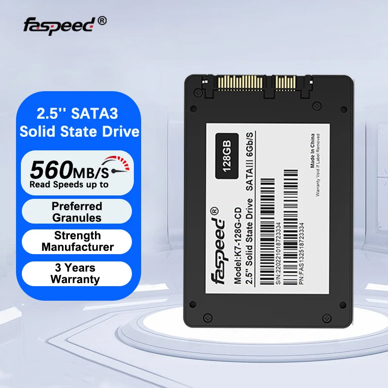 Faspeed Ssd 2Tb Sata 3 Ssd 256Gb 512Gb 128Gb 1Tb Solid State Drive 2.5 "Harde Schijf Interne Sata3 Hdd Voor Laptop Desktops Pc