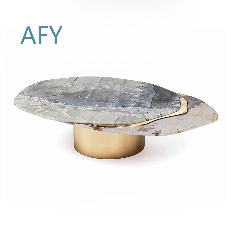 Creativity Coffee Table for Living Room Home High End Modern Simple Special Shaped Luxury Stone Sofa Table End Table Accent