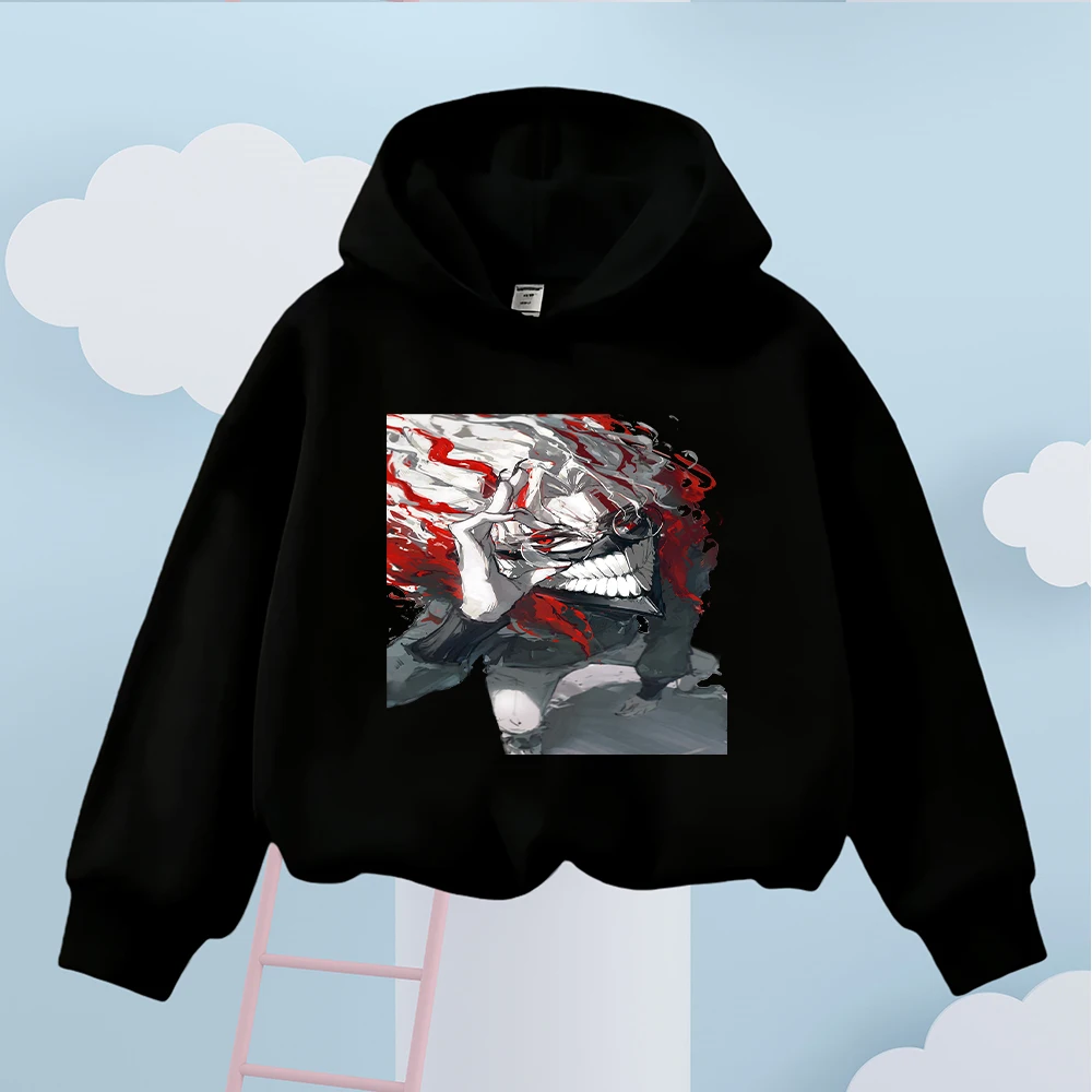 Felpa anime per bambini Top pullover casual per bambini a maniche lunghe con design per ragazza con capelli rosa