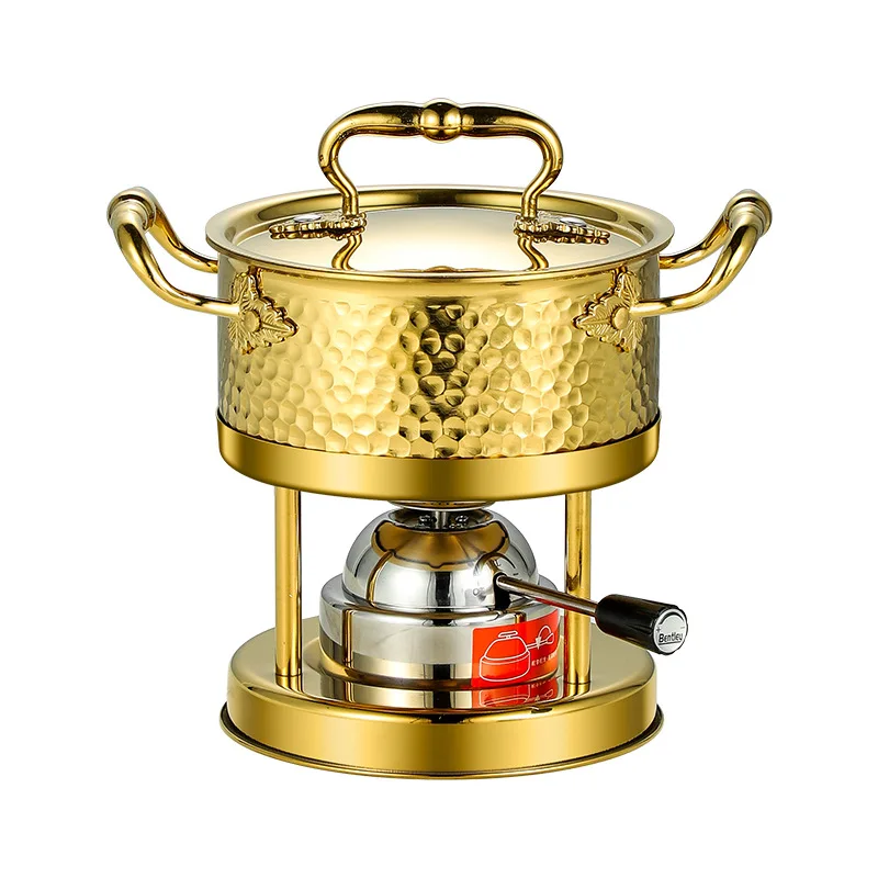 

YJQ stainless steel single small hot pot extra thick household and commercial restaurant