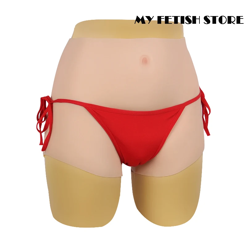 1G Silicone Panty With Catheters and Vaginal Tubes Briefs Suit Underwear Private Parts Insertable Urinary Pore For Crossdresser