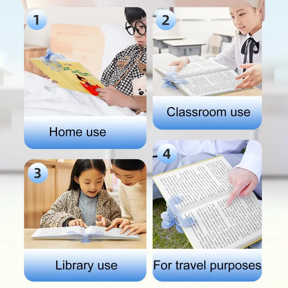 Transparent Book Clip Multifunctional Transparent Book Page Holder Clips for Teachers Students Reading Enthusiasts for Books