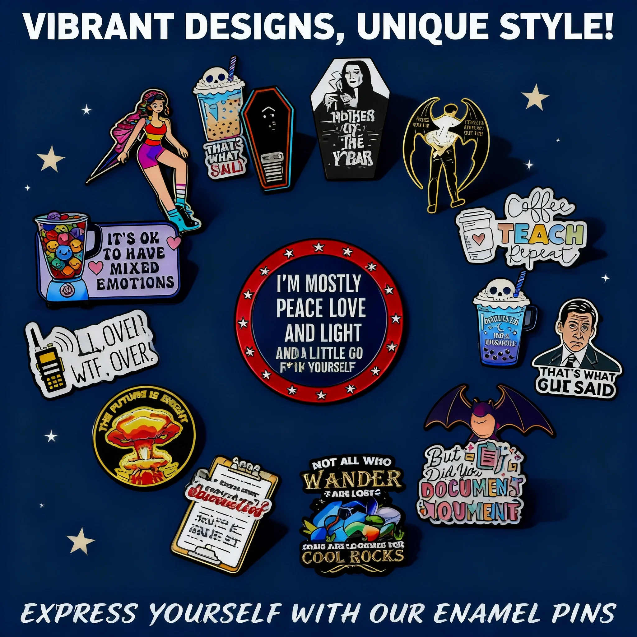 

Enamel Brooch Badge Pin Alloy Hot Sale Clothing Backpack Accessories Jewelry Foreign Trade Decoration