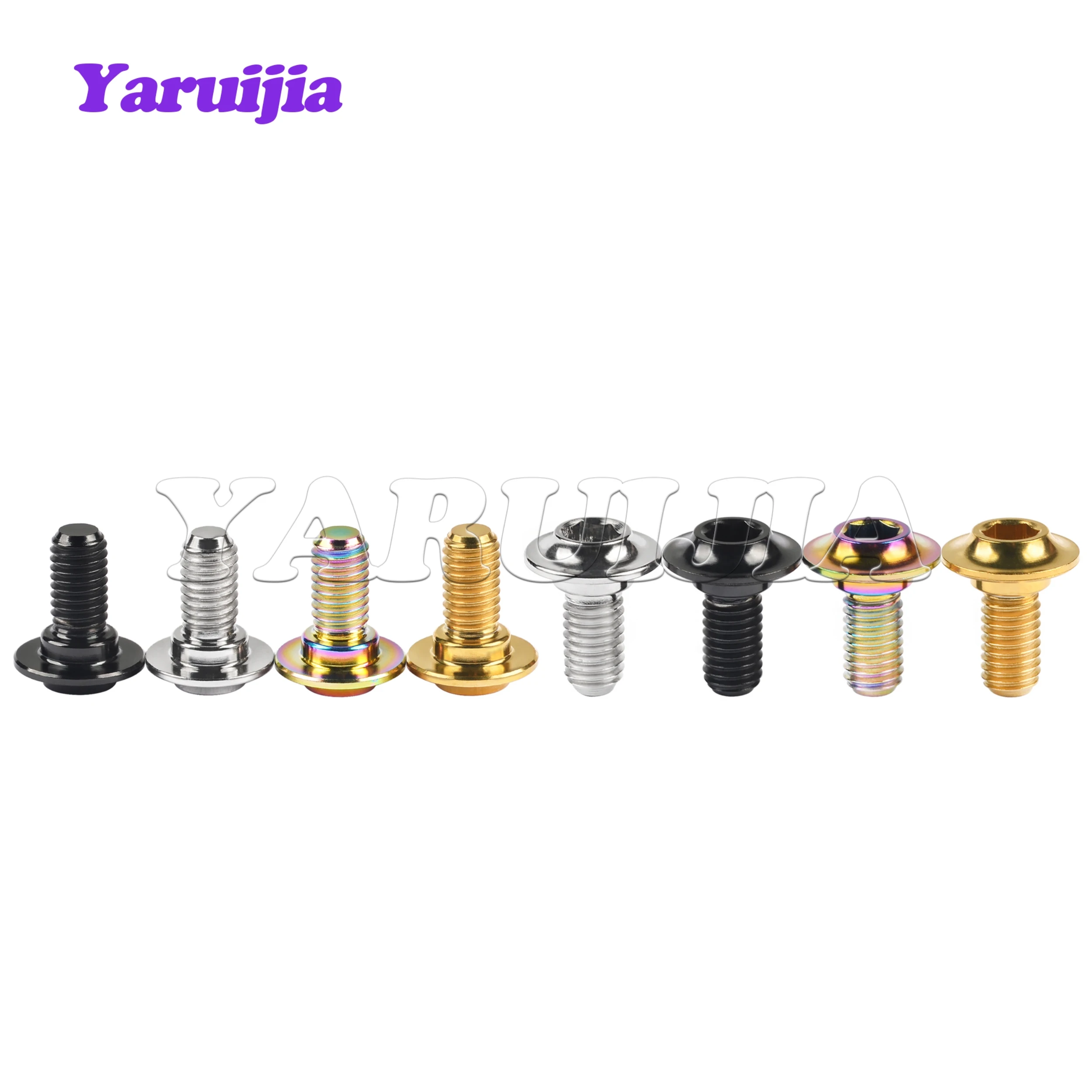 Yaruijia สลักเกลียวไทเทเนียม M5 Hex Head Clamp Bolt สกรูสําหรับจักรยานขี่เบรค C รองเท้า C Clamp เบรค Pad
