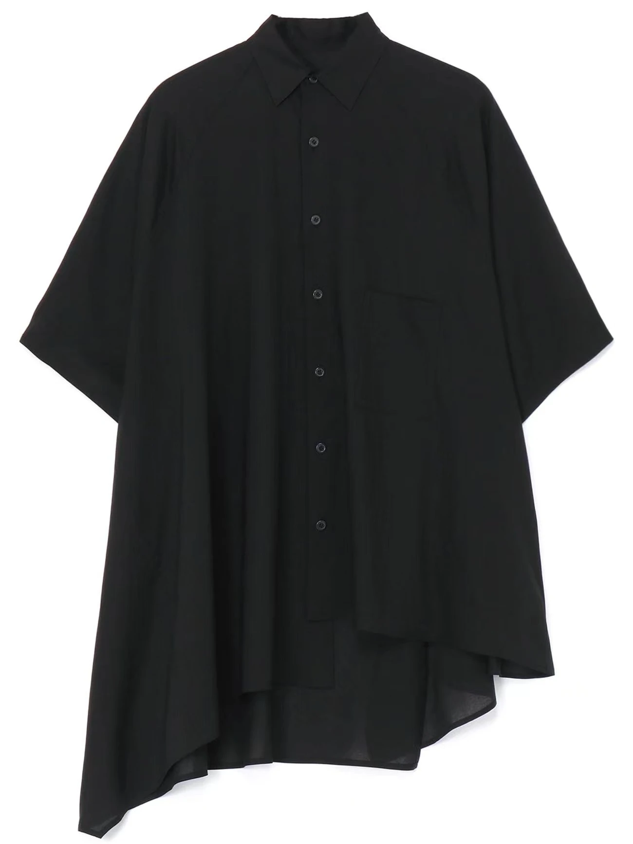 Haut à manches chauve-souris fluide à manches courtes, chemise d'été de haute qualité, tissu tensilk, design de luxe, style YAMAMOTO