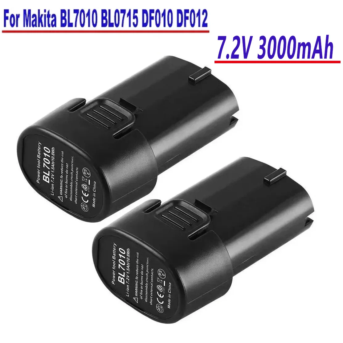 

100%Original Electric tool battery 7.2V 3000mah BL7010 BL0715 DF010 DF012 DF022 7.2-4 194355-2 194356-3