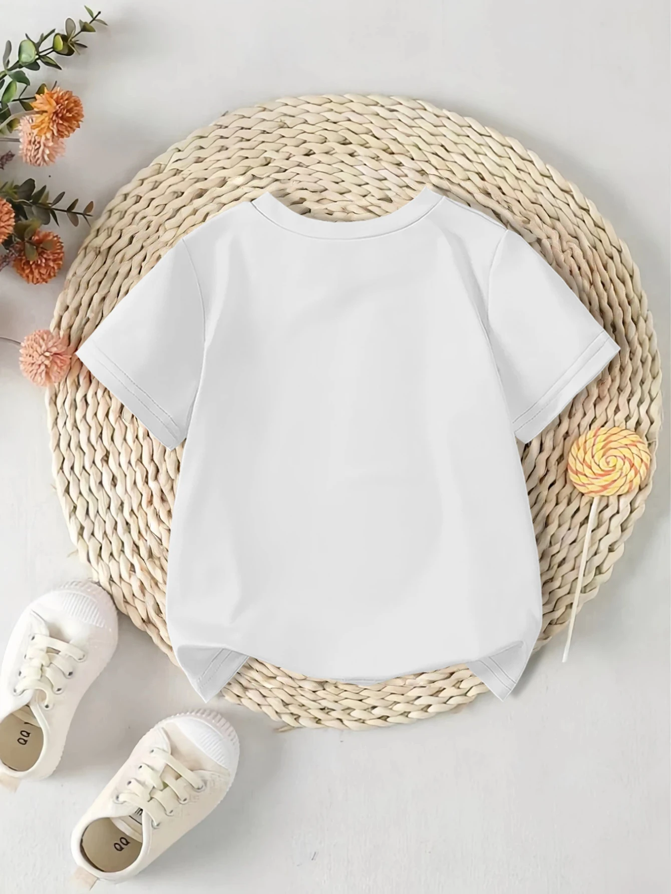 1 pieces: Sweet Cute Girls' Summer T-Shirt - Cartoon Pizza Print