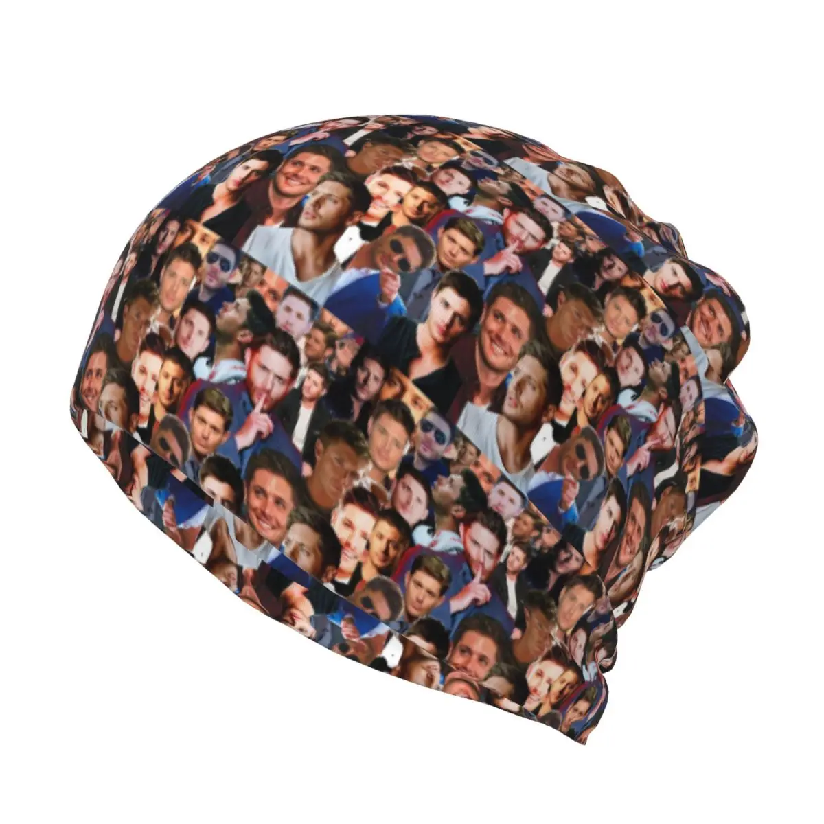 Jensen Ackles Photo Collage Bandana Neck Cover Mask Scarf Multifunction Face Mask Beanies Hat for Men Women Adult Breathable