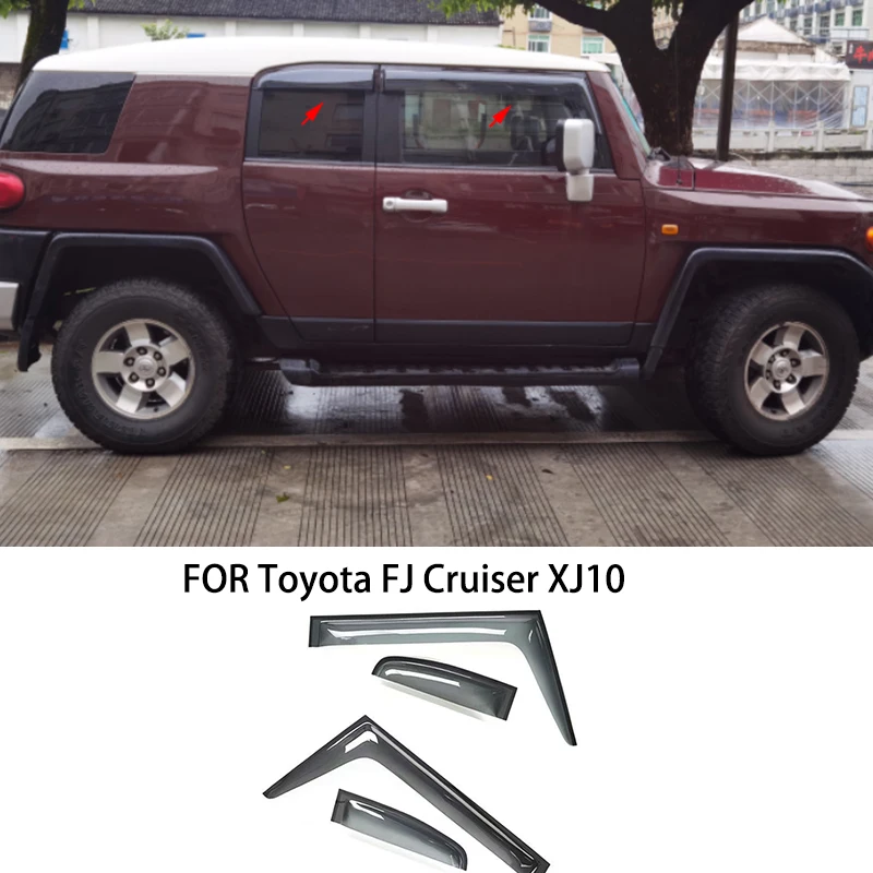 

Car accessories FOR FIT Toyota FJ Cruiser XJ10 black waterproof Door Window Visor Vent Shades Sun Rain Guard