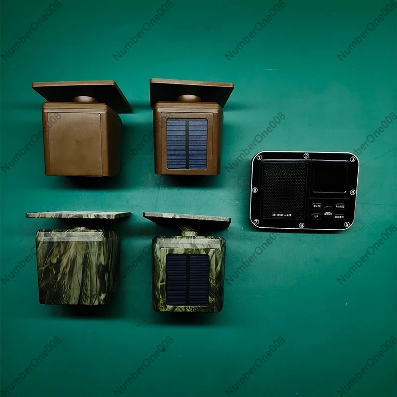 Solar PIR Motion Sensor Alarm Outdoor Wireless, 120dB Siren Strobe Light APP Control for Home Security IP65