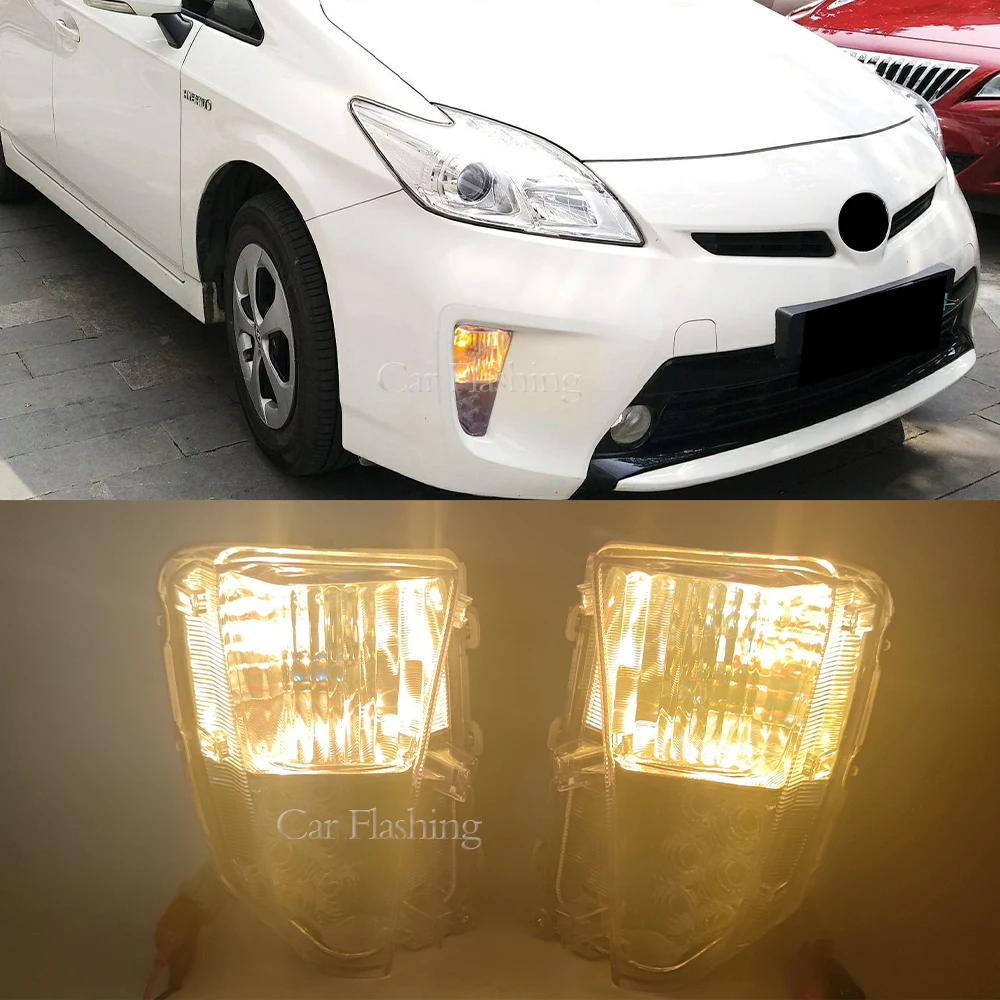 CSCSNL For Toyota Prius ZVW30 2012 2013 2014 2015 LED Fog Light Driving Light Front Bumper Fog Lights DRL Fog Lamp Assembly