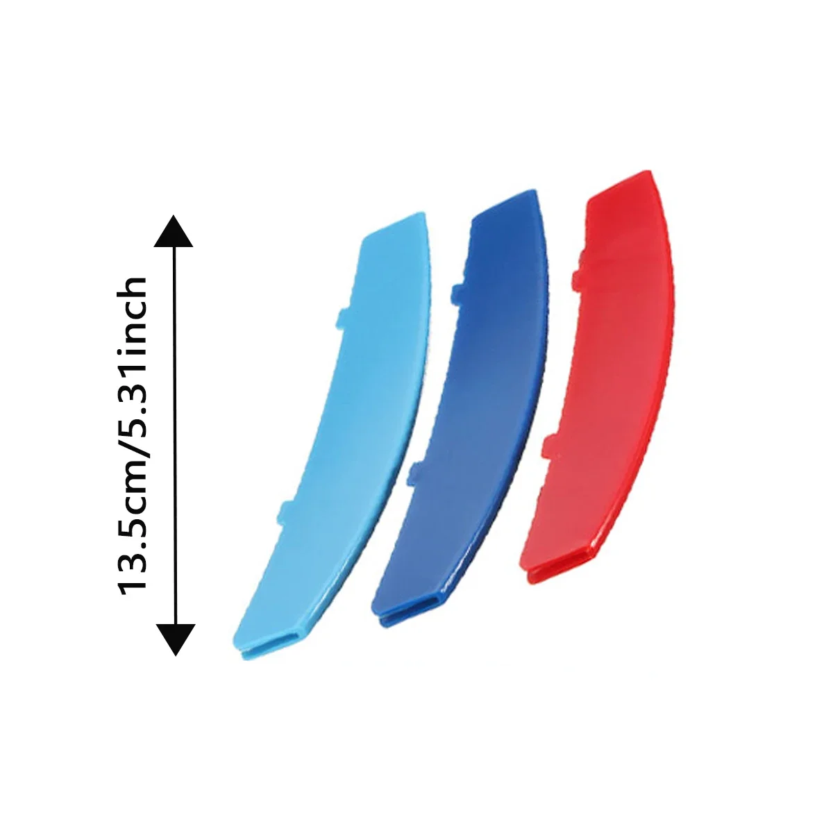 3Pcs ABS Car Racing Front Grille Trim Strips For BMW E60 E39 E61 5 Series 1995-2003 2004-2010 M Power Grill Clip Accessories