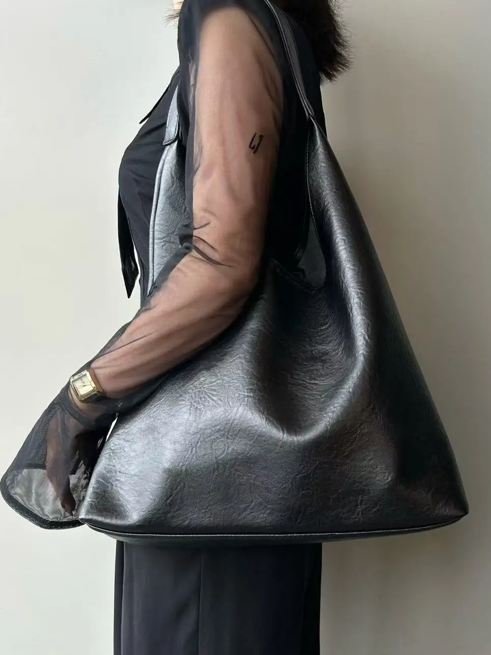 

Gebao мягкая кожаная сумка-тоут, повседневная легкая большая сумка на одно плечо Capaci, женский кошелек, однотонная сумка Lazy Sle