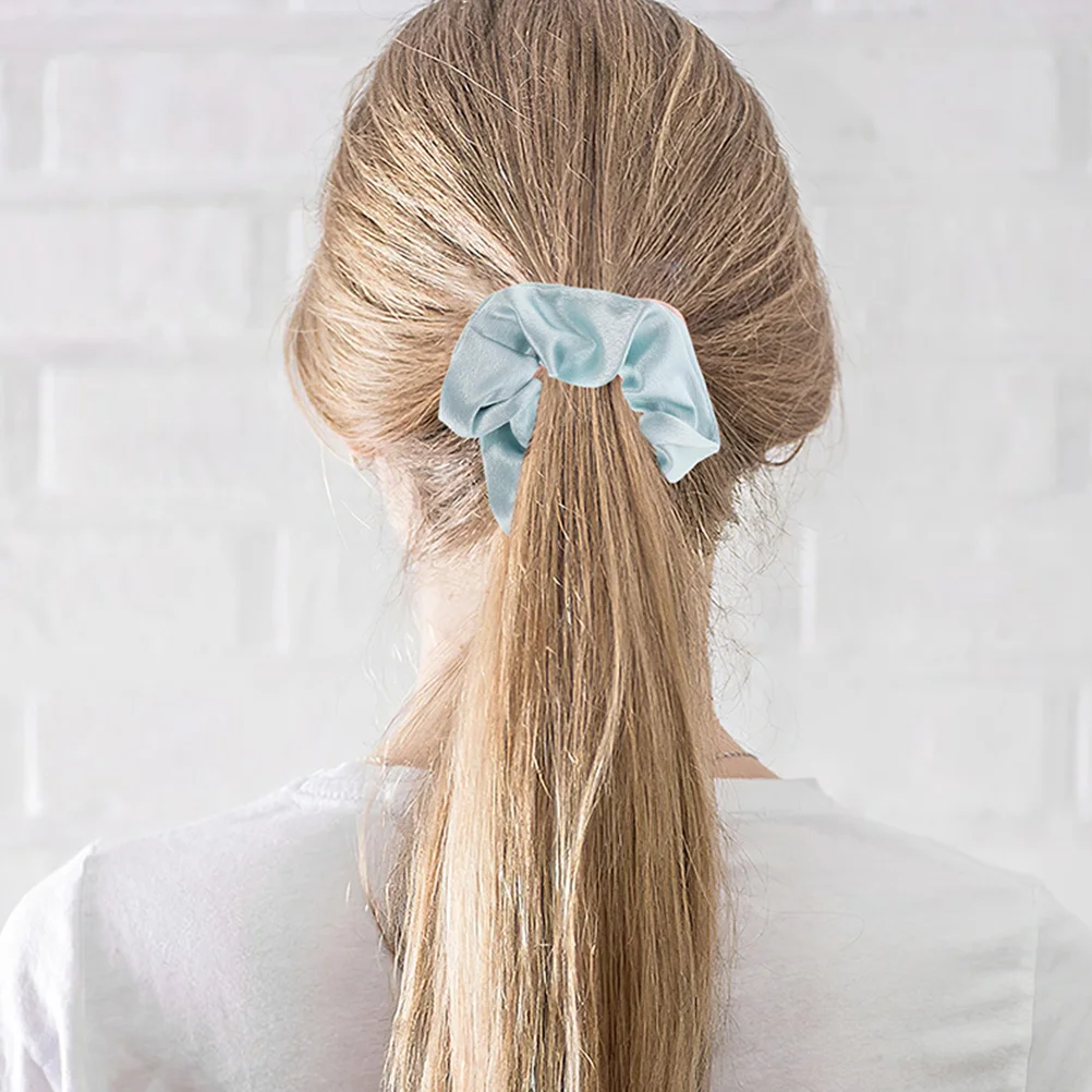 

4pcs Satin Ponytail Holders Women Woman Scrunchies Accessory Women Accessories Girl Hair Ropes Scrunchies Hair Ties