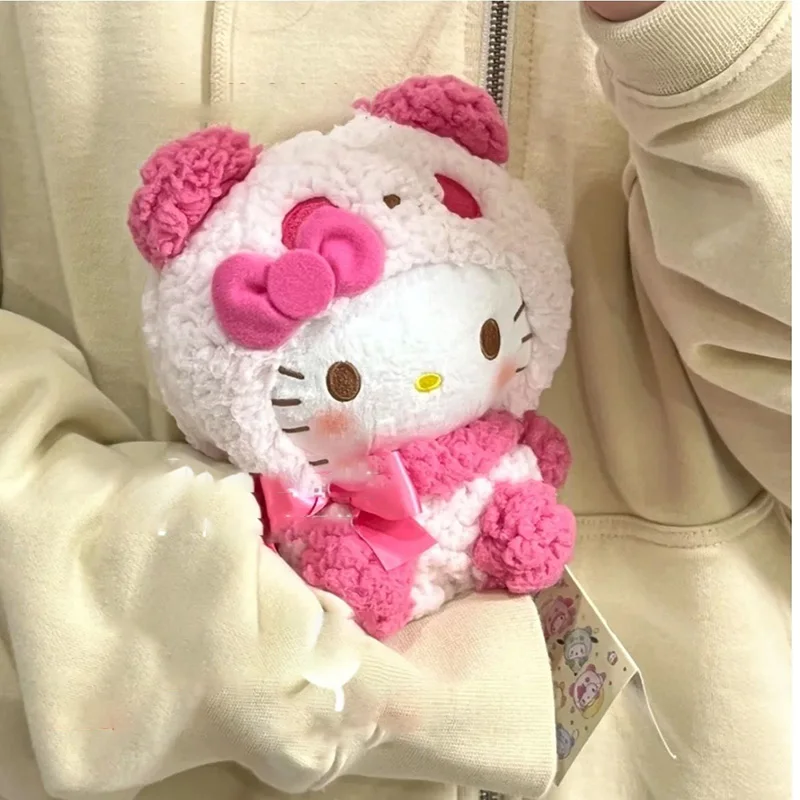 Hello Kittys Kuromi My Melody Doll Kawaii Cute Anime Plush Creative Costume Panda Girl Heart Cotton Doll Kids Toy Birthday Gifts