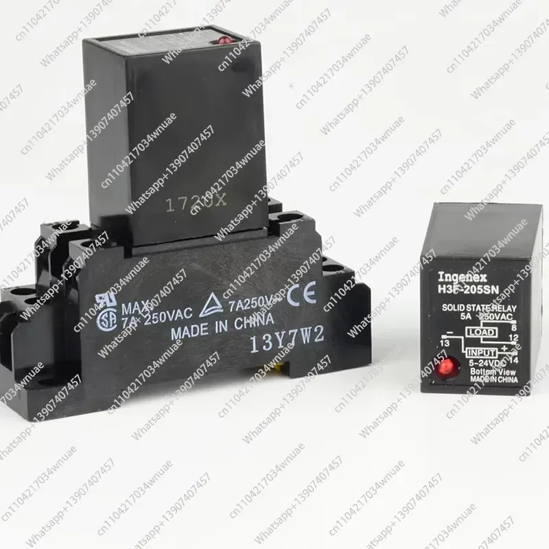 Din Rail Solid State Relay DC-AC H3F-205SN DC-DC H3FD-X05SN 5A Out Put 5-24VDC or 100-220V AC