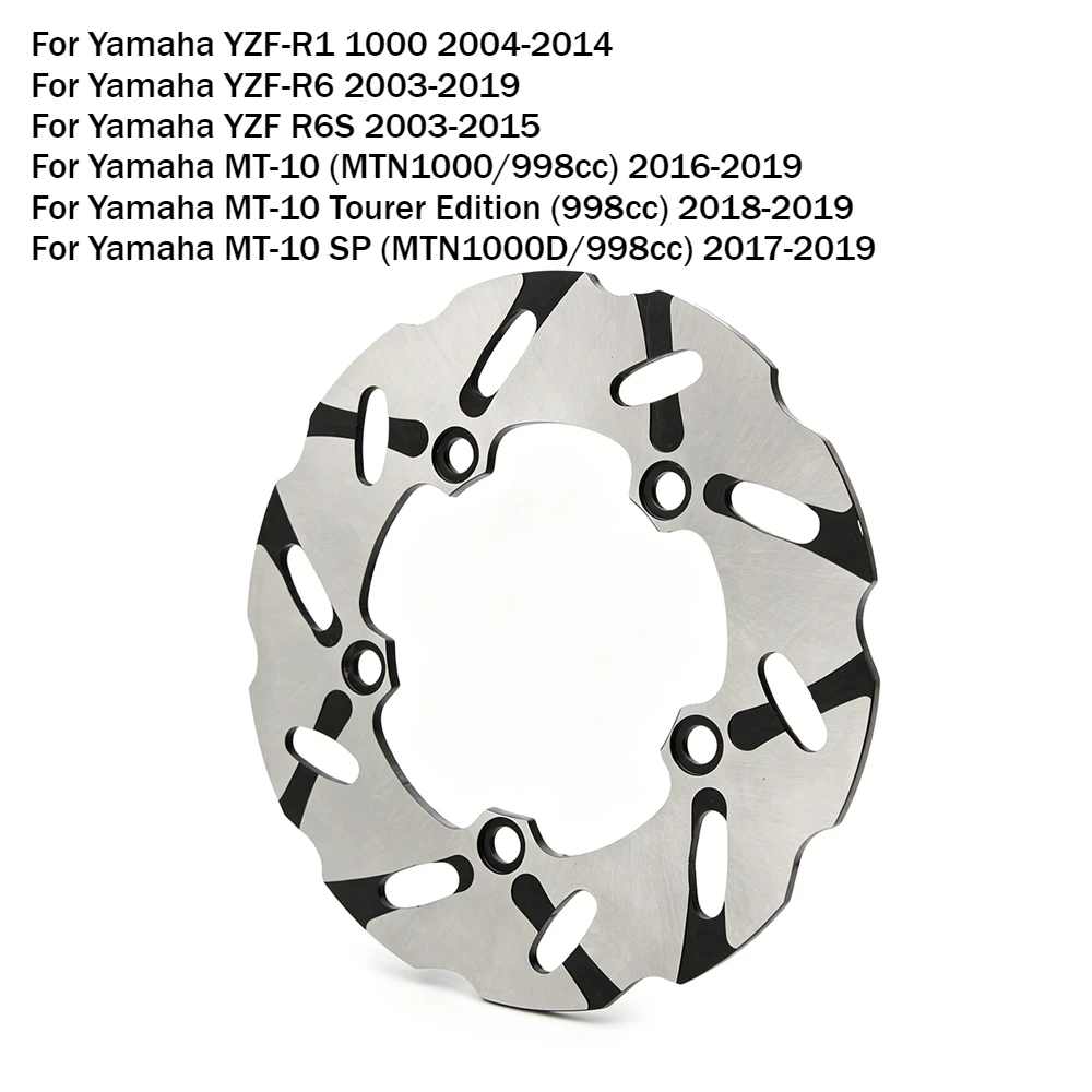 220mm Motorcycle Rear Brake Disc Rotor 5mm for Yamaha YZF-R1 R1 1000 04-14 YZF-R6 R6 03-19 R6S 03-15 MT-10 MTN1000 998cc 16-19