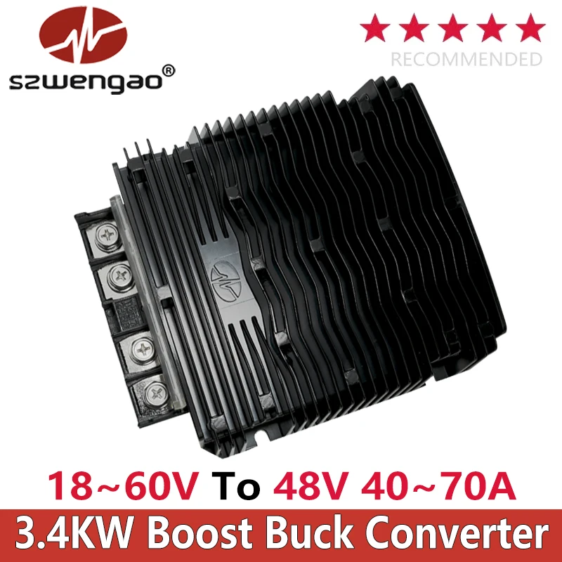2KW 3.4KW Output 48V High Power Converter 24V 36V 48V 60V DC to 48V 70A DC DC Inverter Boost Buck Power Transformer with RS485