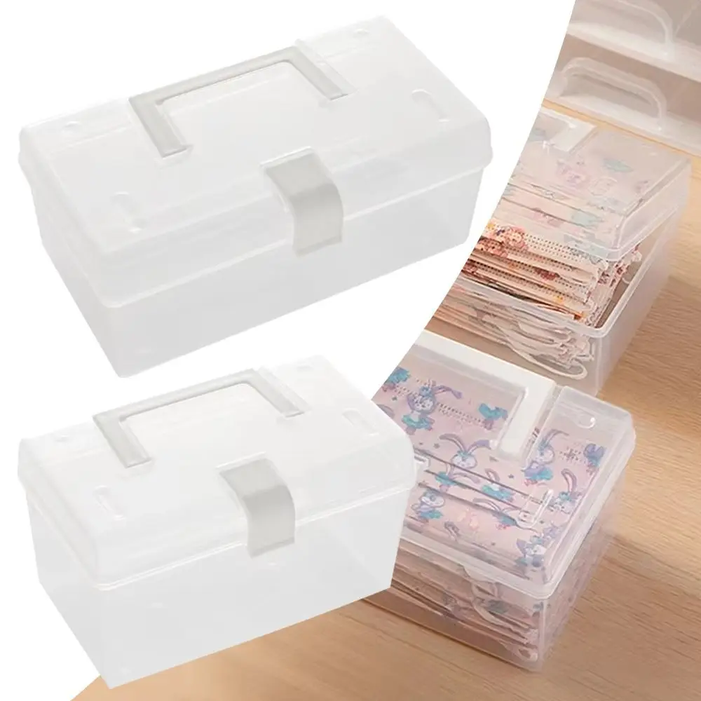 Storage Box Household Miscellaneous Storage Box Large-Capacity Waterproof Dustproof Jewelry Bead Container Desktop Storage Case